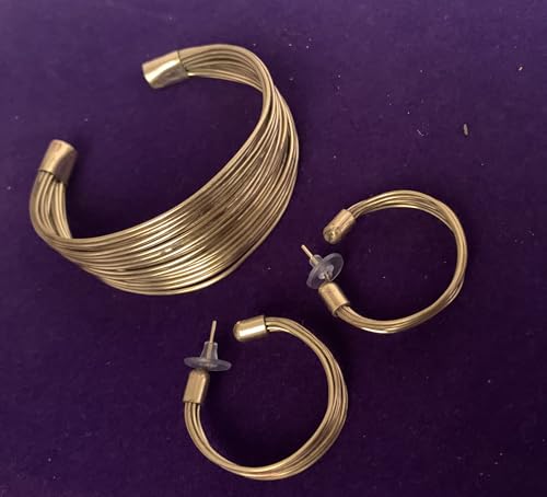 Image of Touchstone Indian Bollywood Desire Brass Base Exotic Workmanship Free Size Cuff Bracelet in Antique Gold Or White Or Copper Tone for Women.