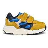 Geox B Flexyper Mini Boy, Scarpe da Ginnastica Bimbo 0-24, Ochre Bluette, 24 EU