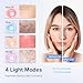 Hello Face FDA Cleared Red Light Therapy for Face and Neck, 4 Modes LED Mask Light Therapy, Blue Infrared Red Light Therapy Mask for Wrinkles and Acne, PDT Photons Facial Skin Care Device