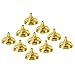 PATIKIL Flag Stands Mini Table Flag Holders Bases Round Gold Tone for Party Supplies Decoration Pack of 20