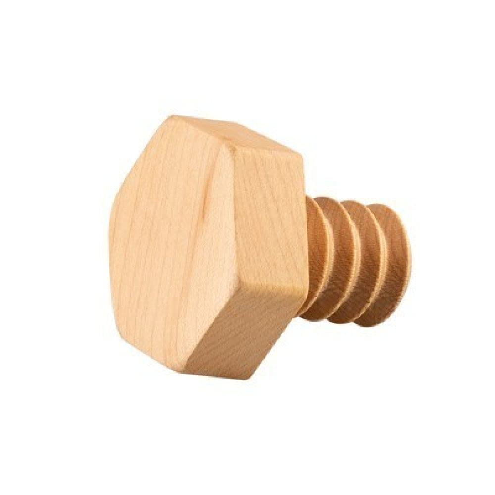Patère murale en bois massif d'Europe style épuré cintre de chambre de qualité modèle E