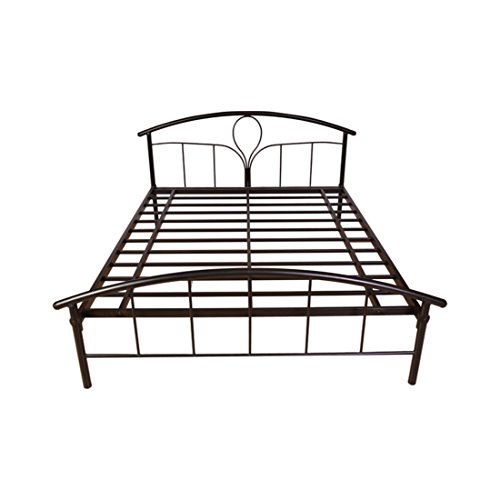 Image of Hometown Mild Steel Elegant Queen Bed (Black)