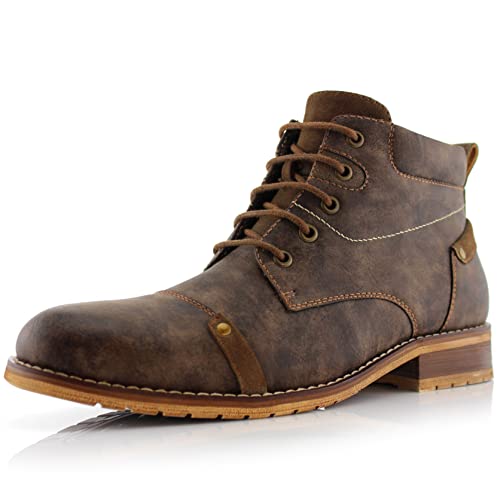 Image of Ferro Aldo Men's Ankle Boots | Lace-Up Cap Toe Chukka Style Dress Boot | Casual Fashion for Work