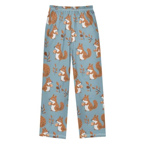 Squirrels Holding Nuts Pajama Pants Soft Sleep Bottoms Long Pjs S2