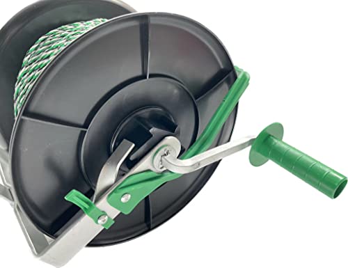 Ehul Electric Fence 9 Strands Premium Polywire Prewound/Spooled 1312 Ft To 3:1 Geared  Reel (1 Pk) With A Insulgrip For Free In White #TOP4