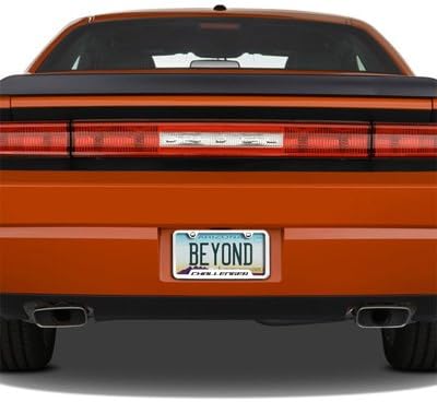 Au-Tomotive Gold, INC. Dodge Challenger Brushed Steel License Plate Frame