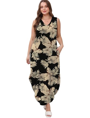 Image of Sampeel Summer Dresses Maxi Dress Vacation Beach Sundresses 2025 with Pockets