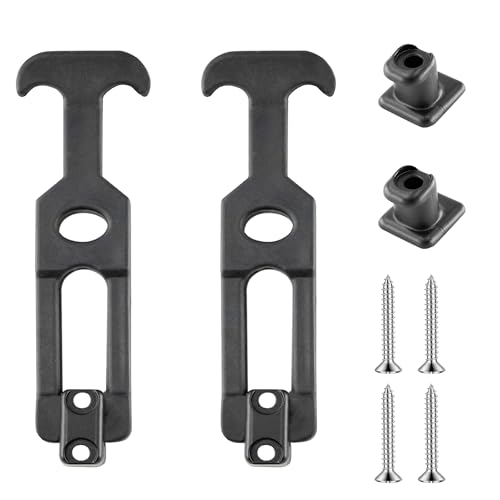 PDETVEO 4.4 Rubber Flexible T-Handle Draw Latches Black Rubber Hood Machine Draw Latches for Tool Box Boat Cooler Golf Cart Machine Equipment 2pcs