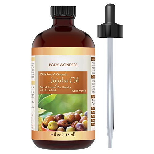 Body Wonders Jojoba Oil 4 Fl Oz Cold-pressed, Hexane Free, Supports Healthy Hair, Skin & Nails