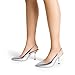 DREAM PAIRS Women's Heels Slingback Stiletto Pumps Shoes Pointed Closed Toe Kitten Heels Dress Bridal Elegant Wedding Sexy Party,Size 9,Silver-Pat,DWUMPU2510