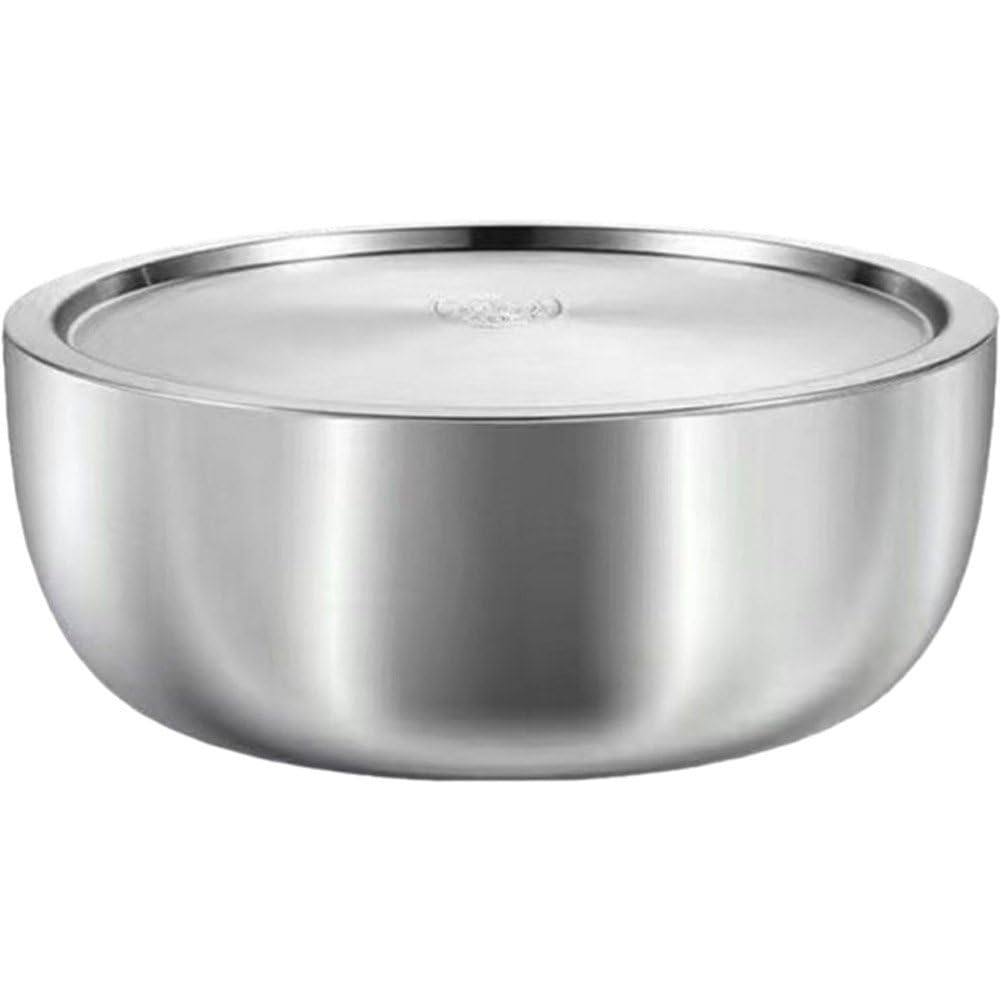 Sanfly Stainless Steel Basin Thicken Kitchen Kneading Basin Large Prep Bowl Mixing Bowl Metal Pudding Basin Big Steel Bowl for Baking