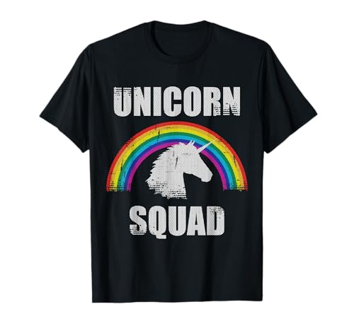 Unicorn Squad - Camiseta de unicornio retro arcoíris vintage Camiseta