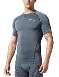 Tesla Men's Cool Dry Compression Baselayer Short Sleeve T Shirts R13