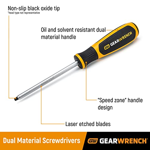 Image of GEARWRENCH 1 /4 inch x 8 inch Slotted Dual Material Screwdriver - 80022H