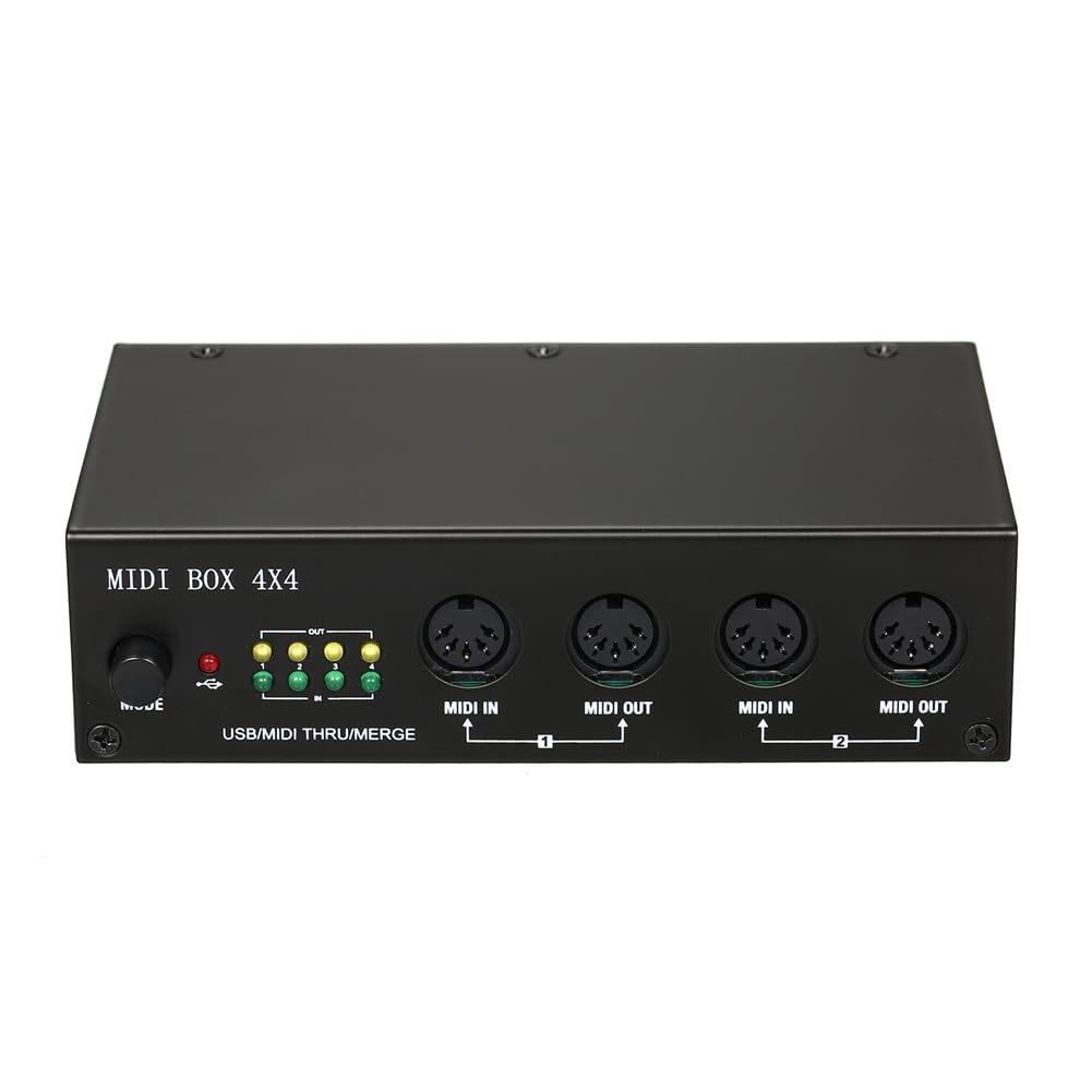 Interfaccia MIDI USB UM4x4 4 Ingressi/4 Uscite 64 Canali MIDI 4i/4o + Merge 2i4o MIDI Box