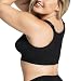 Leonisa Women's Posture Corrector Wireless Back Support Bra, Black, 36B