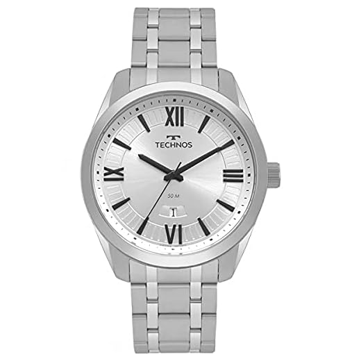 Relógio Technos, Pulseira de Aço, Adulto Unissex, Prateado