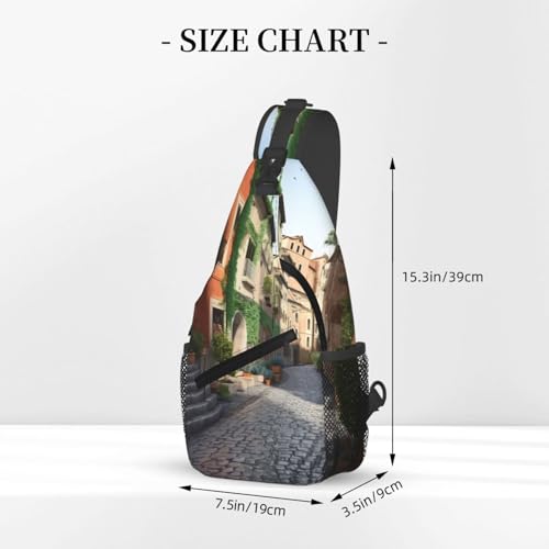 Bolso cruzado tipo sling para hombres y mujeres negro miniatura 3