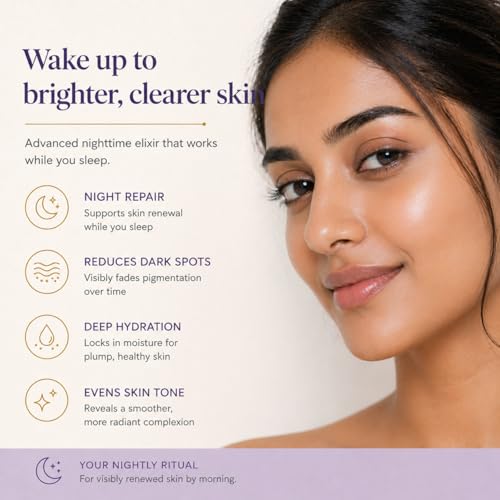 Image of LumiSkin Night Elixir | As Seen in Vogue | 2% Bakuchiol Face Serum with Peptides, Hyaluronic Acid | Anti-Aging, Dark Spot Correction | Retinol Alternative | Elixir de Nuit | 30ml