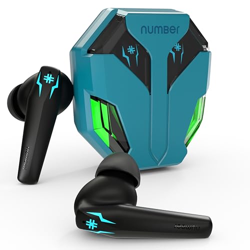 Number Super Buds Pro GT99 Truly Wireless in Ear Earbuds with 50 Hours Playtime, 35ms Ultra Low Latency, Dual Pairing Ear Buds, Quad Mic ENC, BT 5.4, 