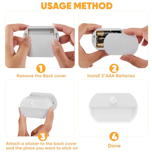 sununiny LED Motion Sensor Night Light,Night Light Battery Powered Auto/ON/Off Stair Sensor Lights with Batteries, Motion Lights for Toilet, Hallway, Bathroom, Kitchen, Childrens Room - Cosy Home Interiors sununiny LED Motion Sensor Night Light,Night Light Battery Powered Auto/ON/Off Stair Sensor Lights with Batteries, Motion Lights for Toilet, Hallway, Bathroom, Kitchen, Childrens Room - Image 9