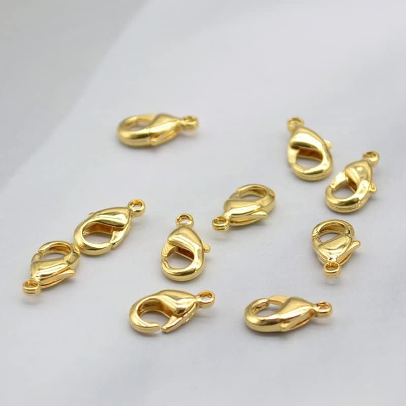 500 Pieces Set Lobster Claw Clasps 100 Lobster Clasps 400 Open Jump Rings for Jewelry Making Bracelet Necklace DIY Jewelry Making Findings Crafts Fastener Hook (Gold) - Image 5