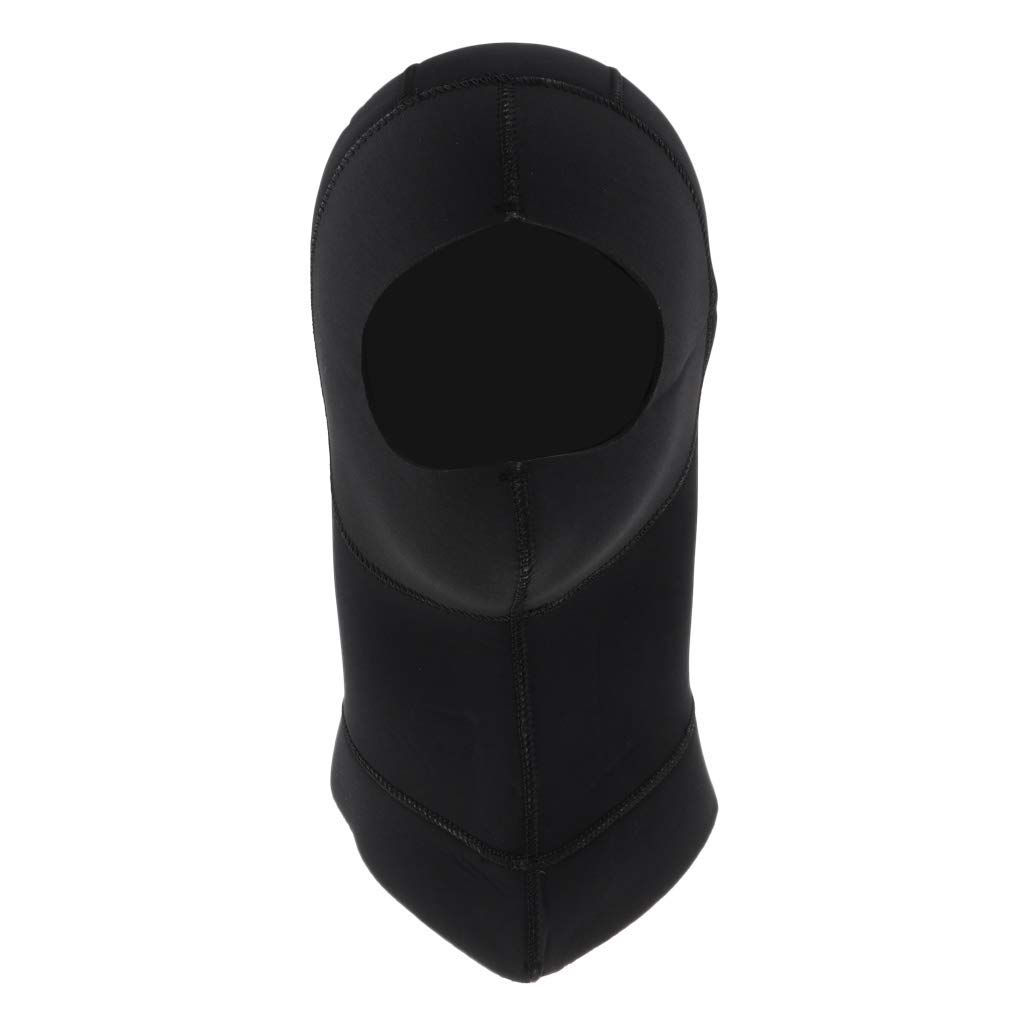 Czapka do nurkowania o grubości 5 mm neoprenowa do nurkowania z akwalungiem kombinezon z kapturem do surfingu nurków czapka dla mężczyzn kobiet młodzieży - czarna - wiele rozmiarów