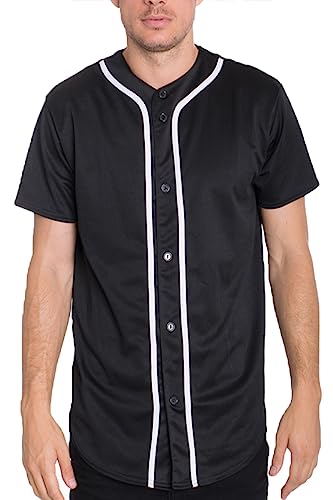 Camisa de béisbol para hombre Weiv Gear con botones, uniforme deportivo activo de equipo
