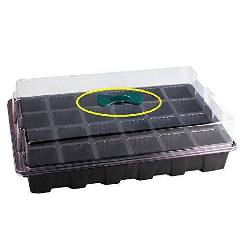 Pacote Com 3 Bandejas de Mudas de 24 Células para Berçário Mini Propagador Kit Bandeja de Cultivo de