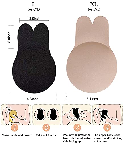 Tentoku 2 Pairs Breast Lift Nipple Covers,Adhesive Bra Instant Breast Lift Silicone Covers Pasties Tape #TOP5