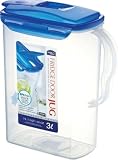 LocknLock Aqua Fridge Door Water Jug with Handle BPA Free Plastic Pitcher with...