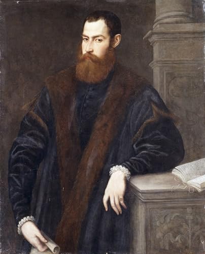 Affiche Toile Tintoretto Portrait d'un gentleman déco murale 60x90cm