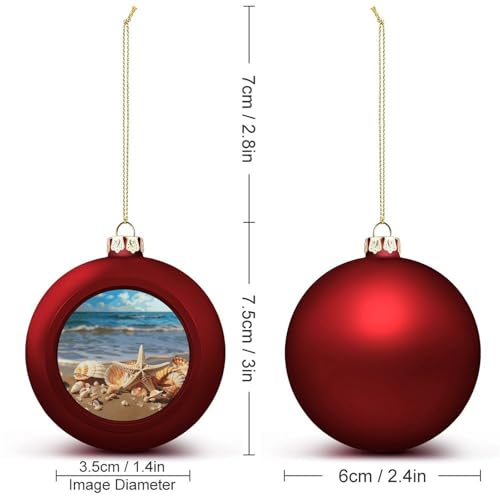 Boules de Noël coquillage plage de sable pour briser la monotonie du sapin