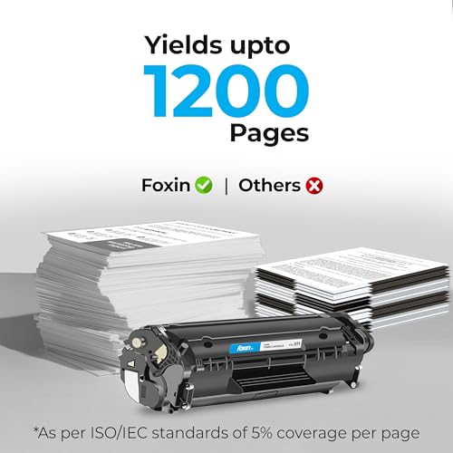 Image of Foxin FTC 071 Toner Cartridge | Compatible with Canon LBP122dw, MF272dw, MF275dw, MF 120 & MF 270 Series | Monochrome Laser Printer Cartridge | High Page Yield - 1200