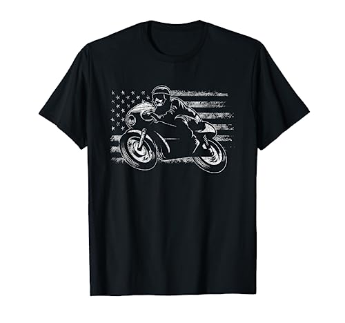 Patriotic Motorcycle American US Flag Biker America Vintage Camiseta
