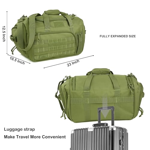 APRlLBAY Gym Bag Large Size 43L Training Bag Traveling With Luggage Strap Equipment Bag Tactical Military Duffel for Men&Women Basketball Football Weekender,Sports Bag Sturdy (Green)3