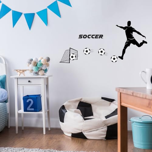 Vinilo decorativo 3D de fútbol, 104x50 cm, impermeable miniatura 4