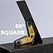 Magnetic Corner Squares, (Twin Pack), 12°, 90° & 60° Angle Setting, Max Pull Force: 30 lbs, Low Profile, 3-1/4 x 3-3/4 x 5/8″, MST327, Strong Hand Tools, Yellow, 3.25-Inch x 3.75-Inch