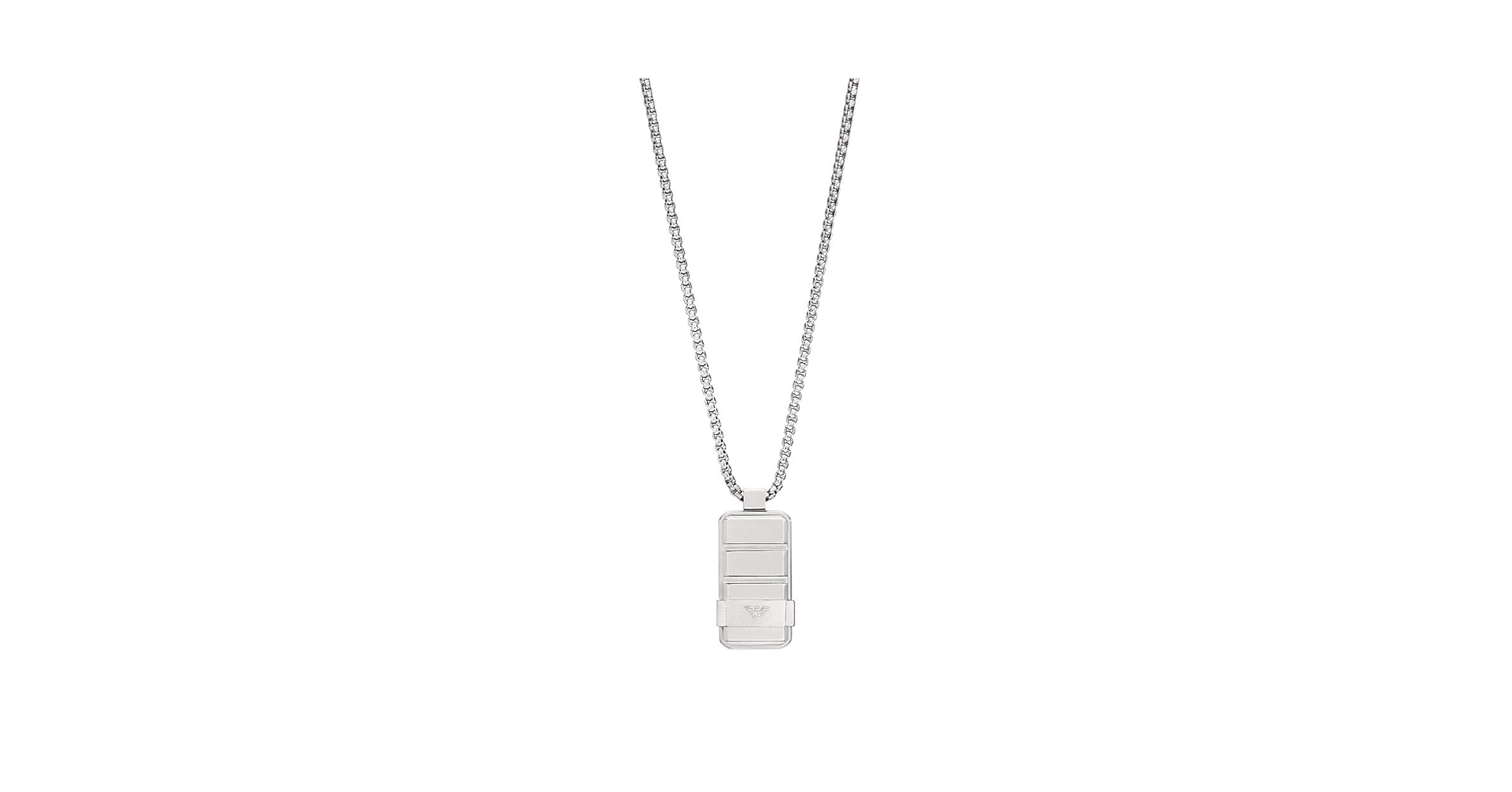 Emporio Armani Men's Stainless Steel Dog Tag Necklace