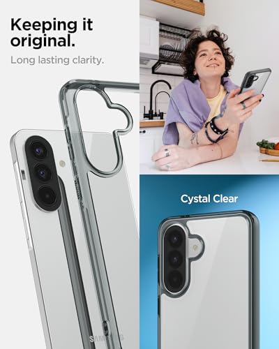 Image of Spigen Ultra Hybrid Case for Samsung Galaxy A57 5G, Space Crystal | Shockproof, Transparent, Slim Fit, Thermoplastic Polyurethane, Poly Carbonate, Glossy