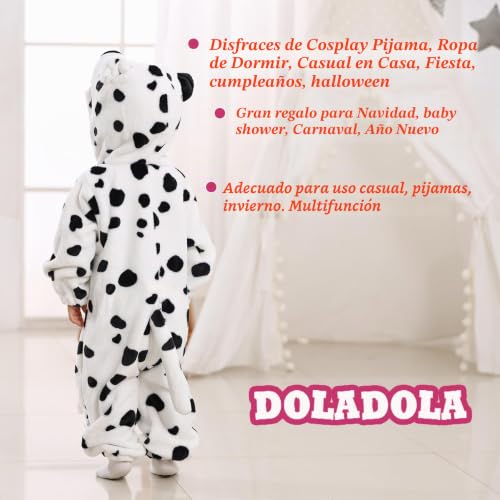Miniatura 6 de Doladola Bebé Niños Niñas Con Capucha Monos Para Bebés Franela Traje De Animales Ropa 12-18 Meses, Leopardo De Nieve