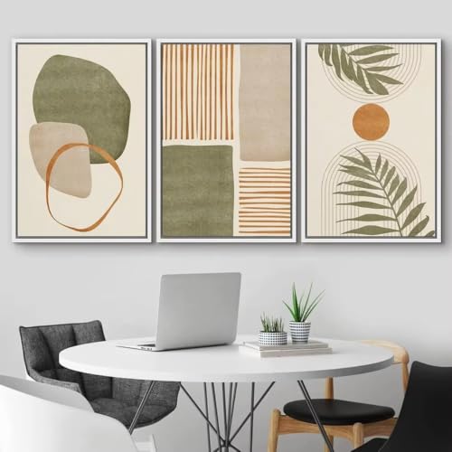 Ilustraciones abstractas en lienzo de estilo botánico moderno 4