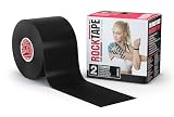 ロックテープ(RockTape) キネシオロジーテープ 5cm×5m ブラック 伸縮テーピング 高耐久 強粘着 疲労軽減 姿勢サポート スポーツ用 ハイロックス マラソン トレラン
