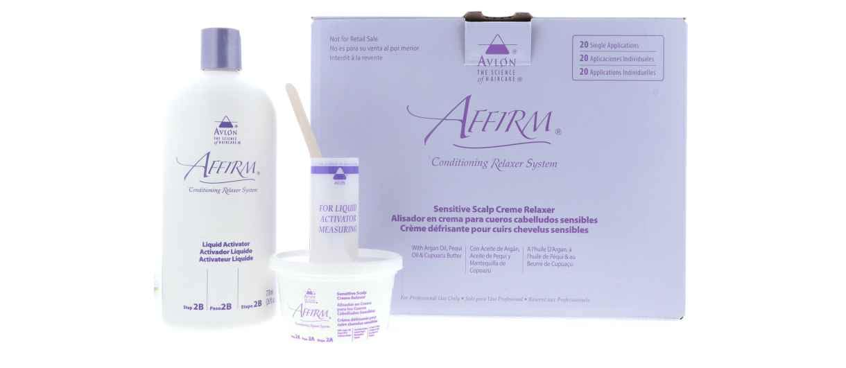 Avlon Affirm Moisture Plus Conditioning Relaxer Kit for Dry Hair & Sensitive Scalp Formula - 20 sing
