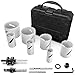 Ryker Hole Saw Kit with Arbors and Replacement Drill Bits, Heavy Duty Steel Construction for Boring Wood, Aluminum, Metal, or PVC, Plumbing and DIY Carpentry (Bi Metal - Metal Hole Saw Kit)