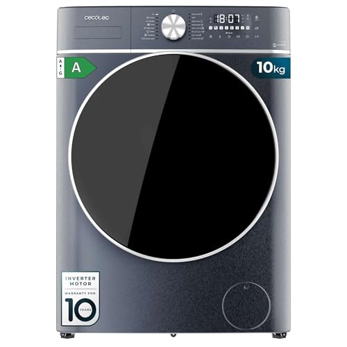 Cecotec Lave-Linge 10kg Chargement Frontal Bolero DressCode 8800 Inverter Ice Blue A. 2000W, 1400 tr/min, Faible Consommation, Moteur Inverter Plus, SteamMax,...