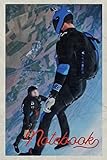  Notebook: Freefall Skydiving Useful Composition Book Journal Diary for Men, Women, Teen & Kids Vintage Retro Design Parachutist