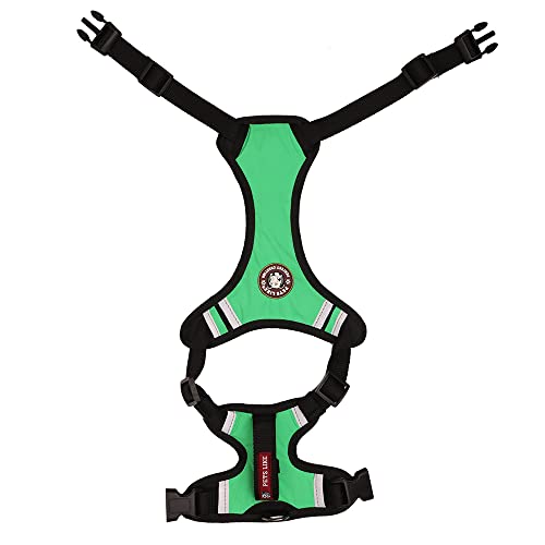 Image of Dog Double Side Padded Harness|Easy Control Handle for Small, Medium & Large Dogs|Adjustable Dog Soft Padded Vest Harness Comes with Leafy Design Color for Large Size Dogs