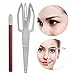 Produktbild Augenbrauen Schablone Lineal + Tattoo Stift, Edelstahl Augenbraue Golden Ratio Messlineal mit Maßstab, 3D Semi Permanent Make-up Microblading Tattoo Praxis Set