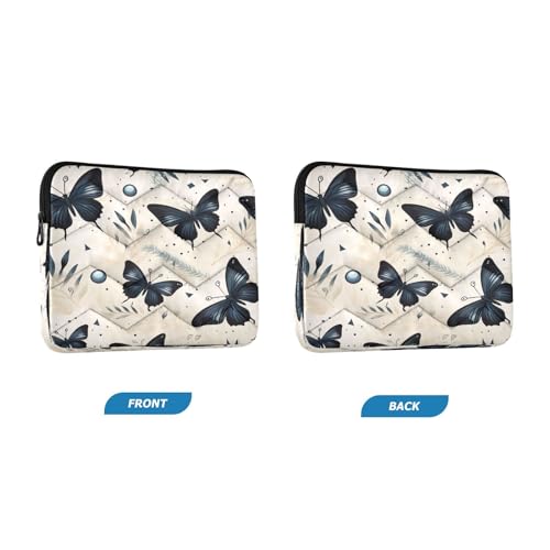Funda para portátil 13-14 pulgadas diseño mariposas negras miniatura 2
